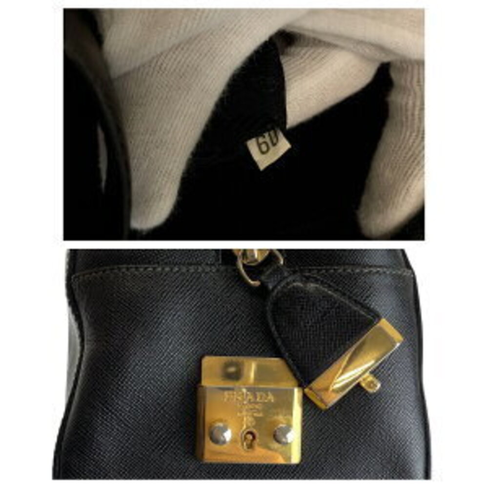 Prada tote black handbag bag Saffiano leather - Picture 5 of 10
